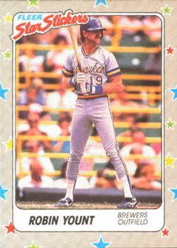 1988 Fleer Sticker Baseball Cards        040      Robin Yount